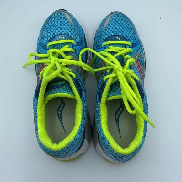 Saucony Womens Progrid Pinnacle 2 Running Shoes Blue Green Low Top Lace Up 7M - Picture 6 of 8